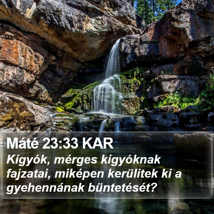 Máté 23:33 KAR Bible Study