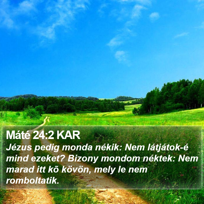 Máté 24:2 KAR Bible Study