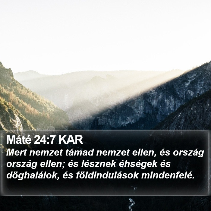 Máté 24:7 KAR Bible Study