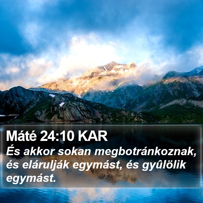 Máté 24:10 KAR Bible Study