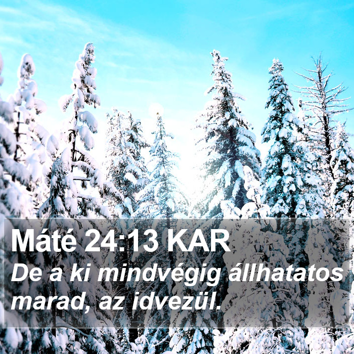 Máté 24:13 KAR Bible Study