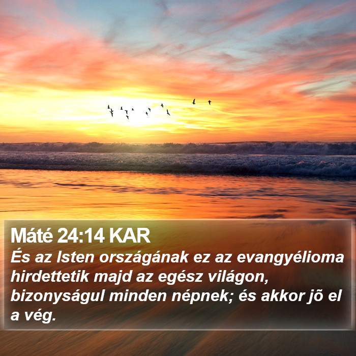 Máté 24:14 KAR Bible Study