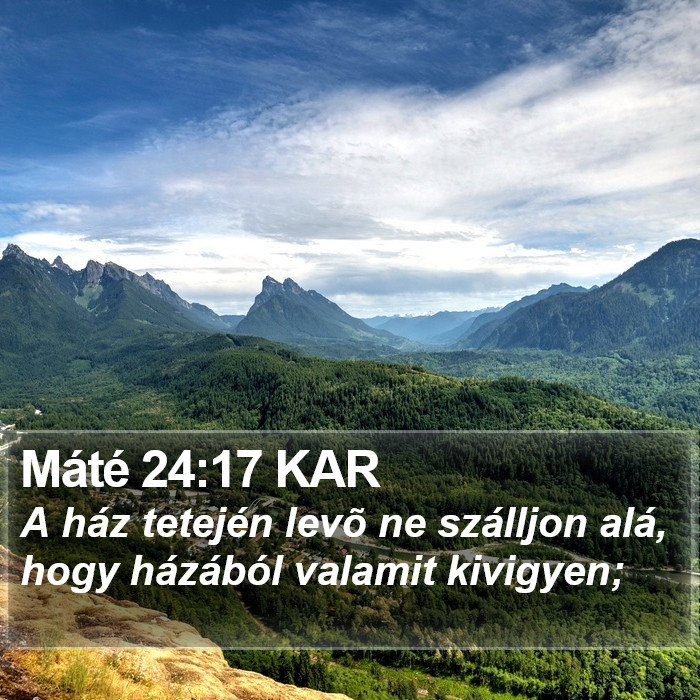 Máté 24:17 KAR Bible Study