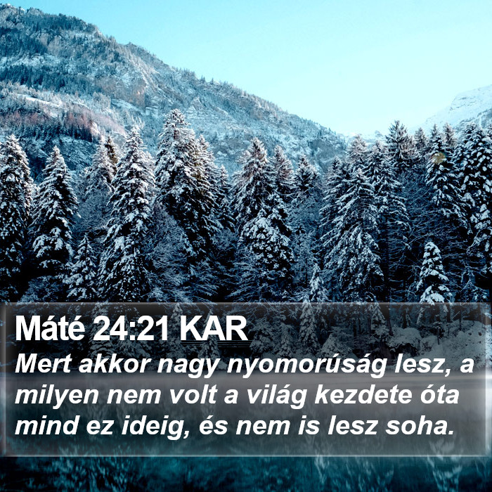 Máté 24:21 KAR Bible Study