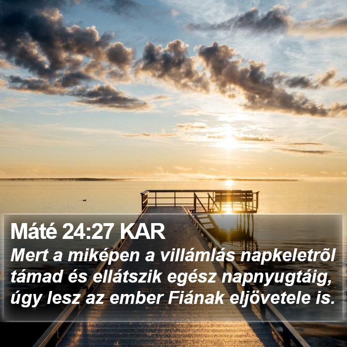 Máté 24:27 KAR Bible Study