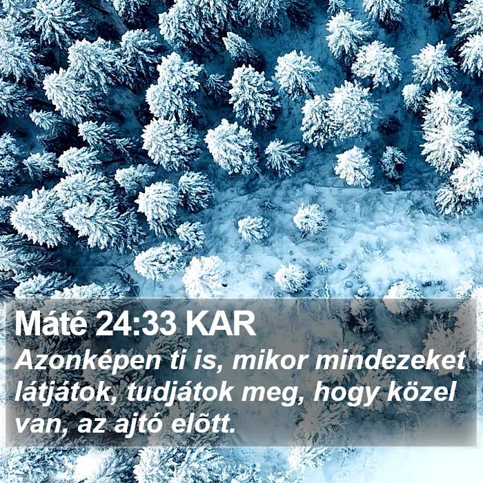 Máté 24:33 KAR Bible Study