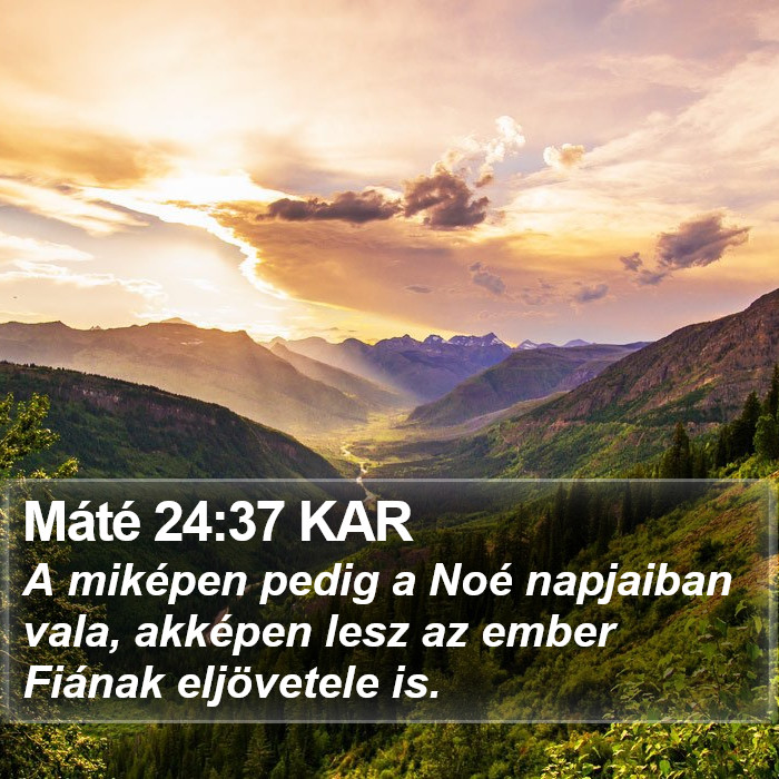 Máté 24:37 KAR Bible Study