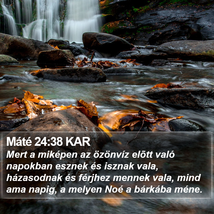 Máté 24:38 KAR Bible Study