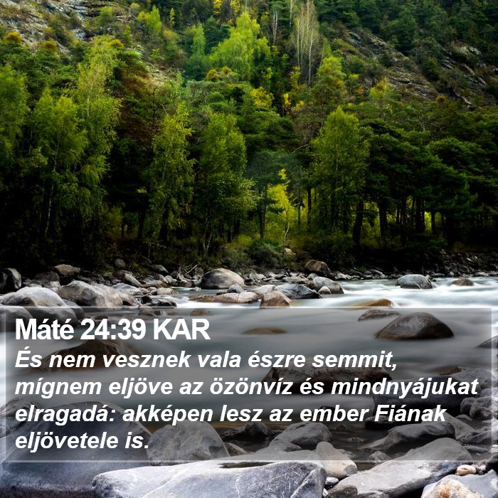 Máté 24:39 KAR Bible Study