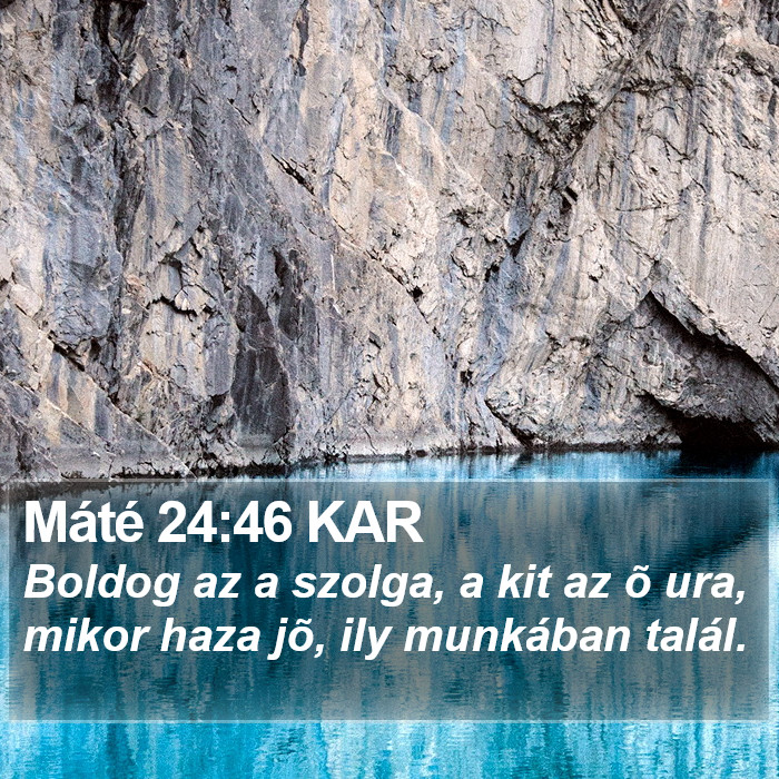 Máté 24:46 KAR Bible Study