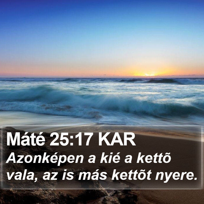 Máté 25:17 KAR Bible Study