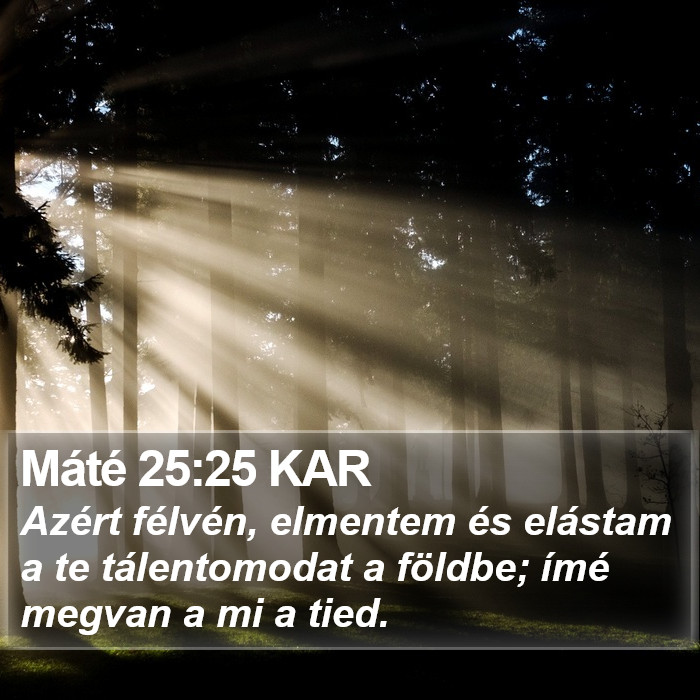 Máté 25:25 KAR Bible Study