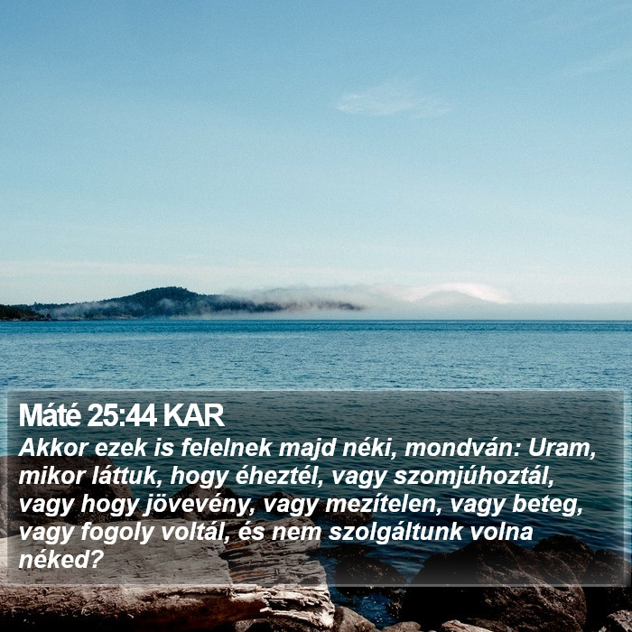 Máté 25:44 KAR Bible Study