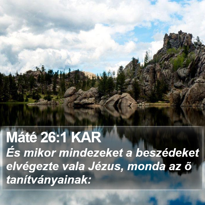 Máté 26:1 KAR Bible Study