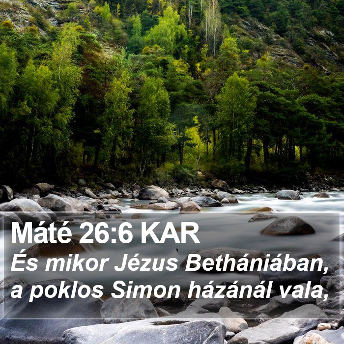 Máté 26:6 KAR Bible Study