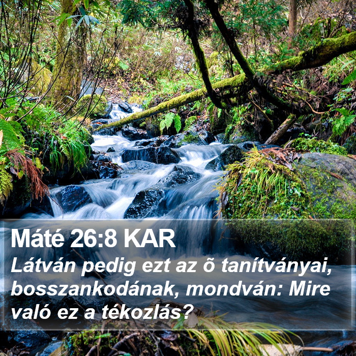 Máté 26:8 KAR Bible Study