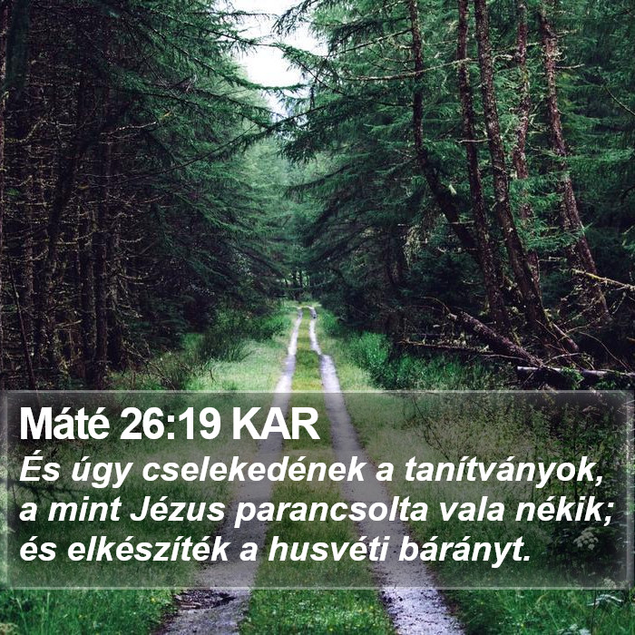 Máté 26:19 KAR Bible Study