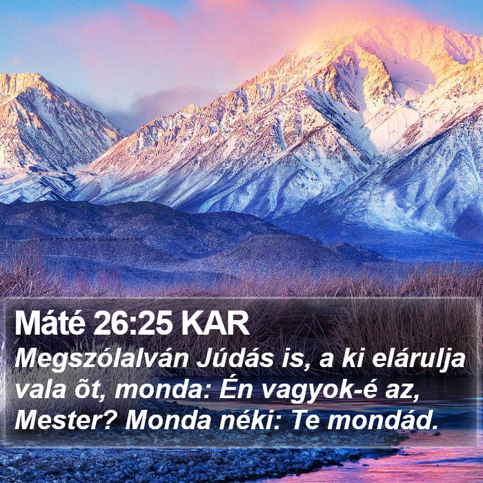 Máté 26:25 KAR Bible Study