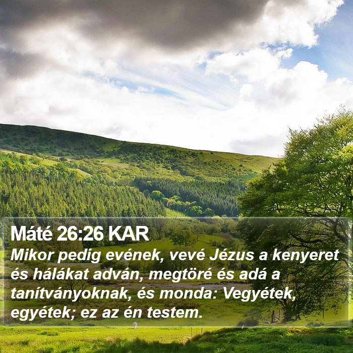 Máté 26:26 KAR Bible Study