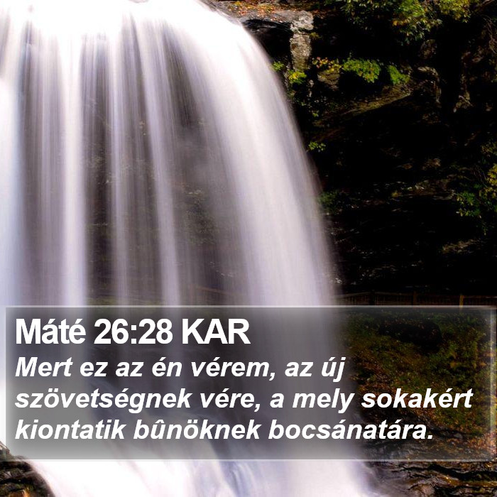 Máté 26:28 KAR Bible Study