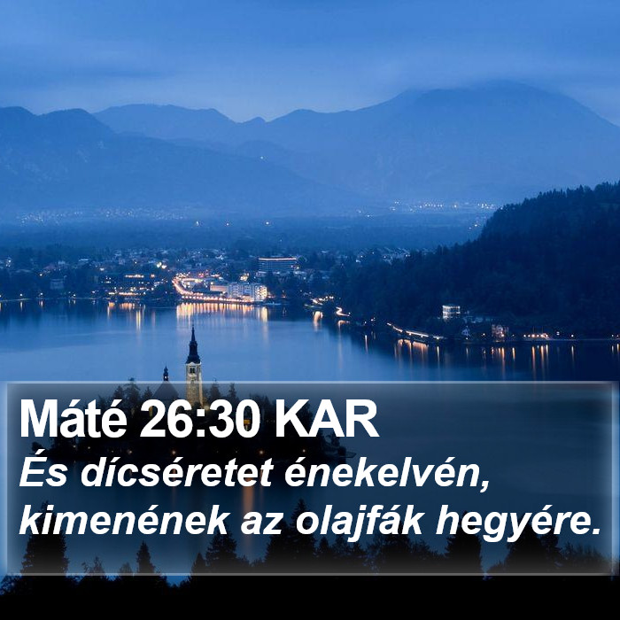 Máté 26:30 KAR Bible Study