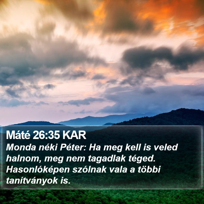 Máté 26:35 KAR Bible Study