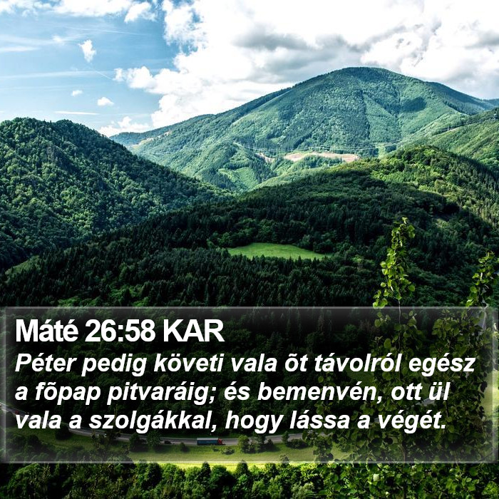 Máté 26:58 KAR Bible Study