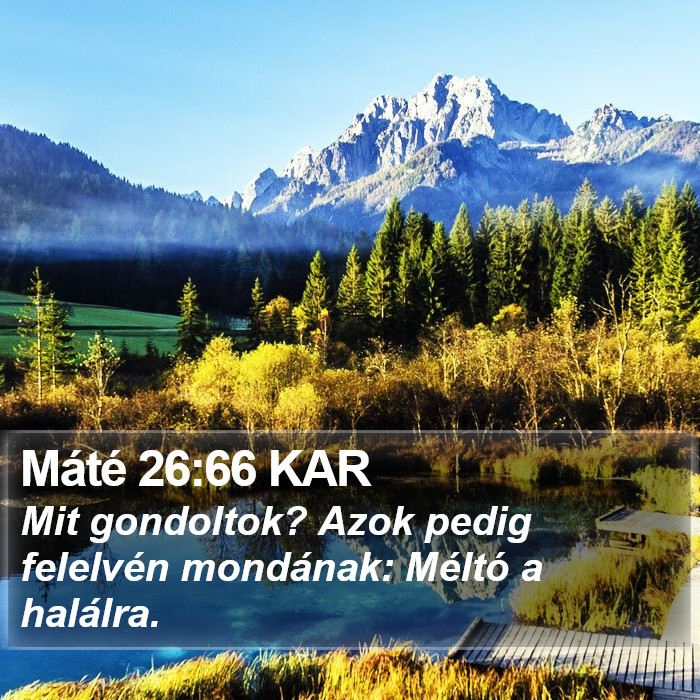 Máté 26:66 KAR Bible Study