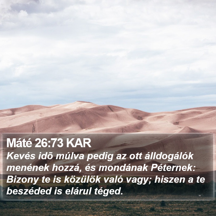 Máté 26:73 KAR Bible Study