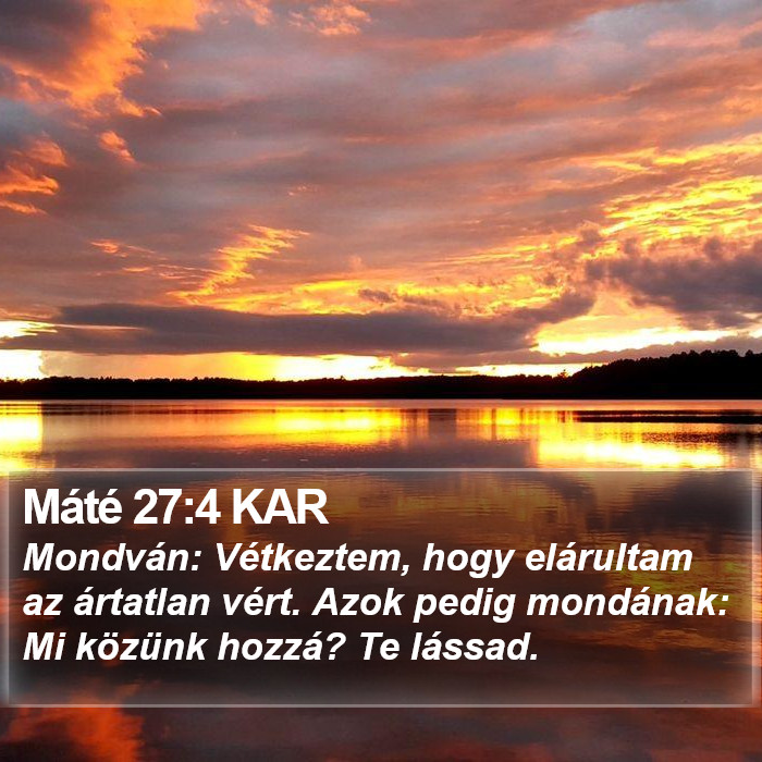 Máté 27:4 KAR Bible Study