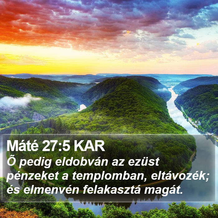 Máté 27:5 KAR Bible Study