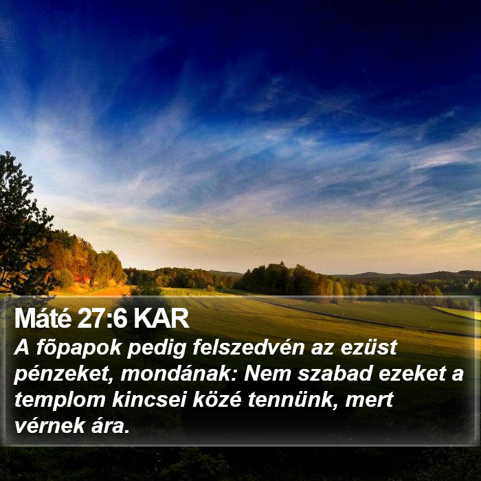 Máté 27:6 KAR Bible Study