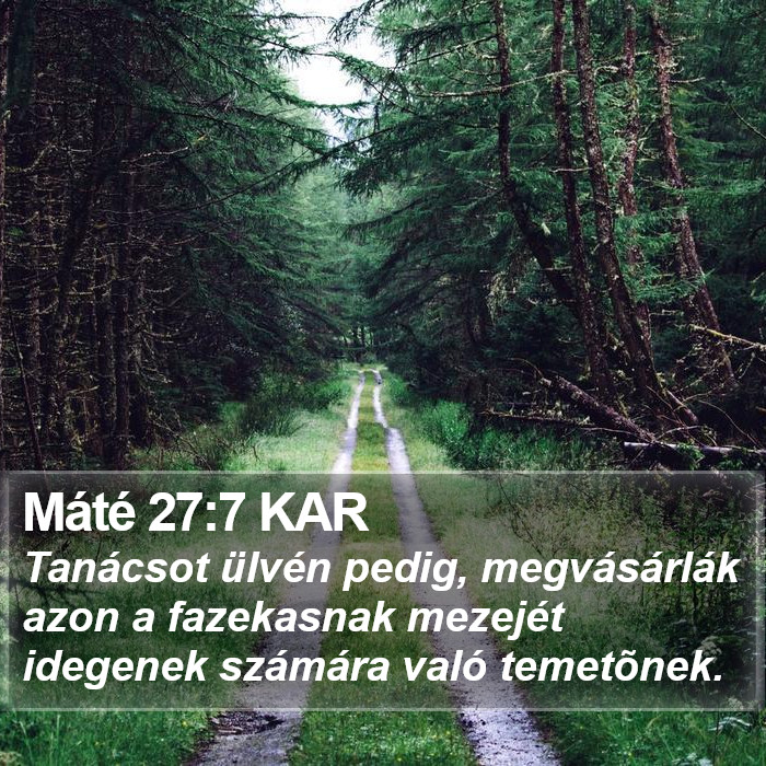 Máté 27:7 KAR Bible Study