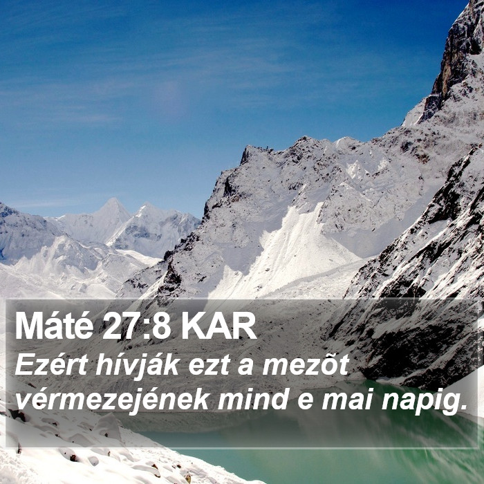 Máté 27:8 KAR Bible Study