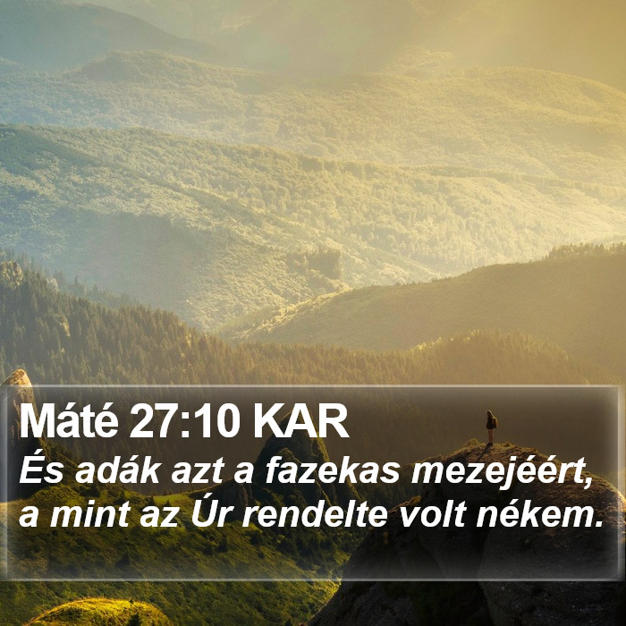 Máté 27:10 KAR Bible Study