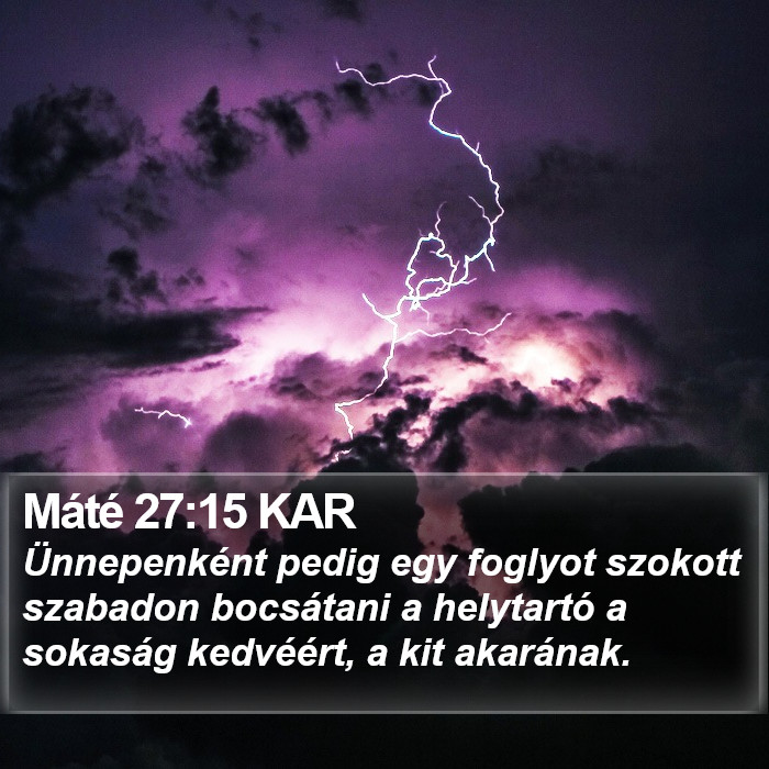 Máté 27:15 KAR Bible Study