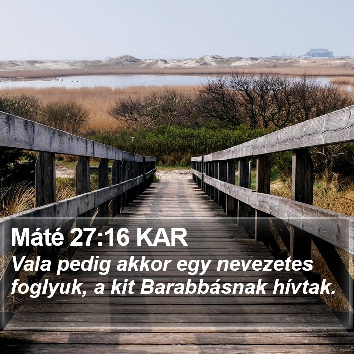 Máté 27:16 KAR Bible Study