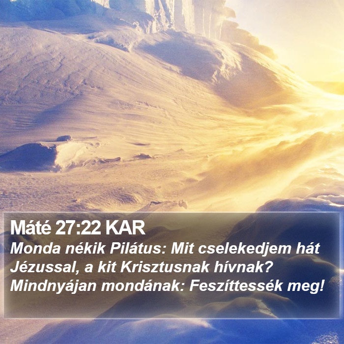 Máté 27:22 KAR Bible Study