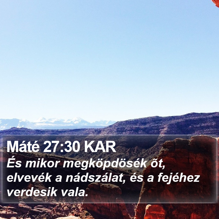 Máté 27:30 KAR Bible Study