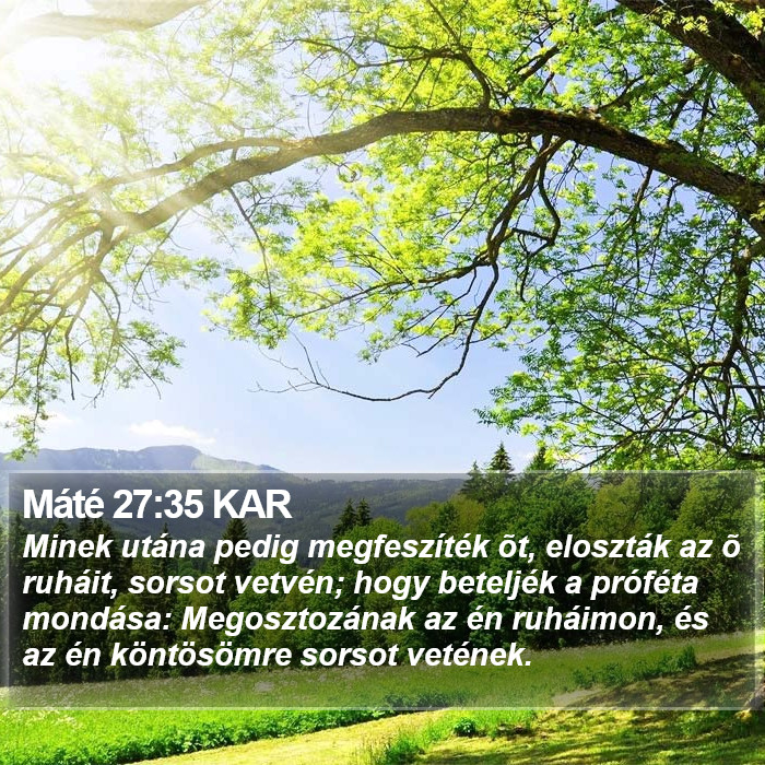 Máté 27:35 KAR Bible Study