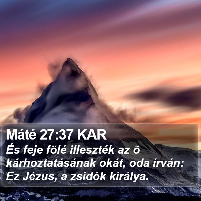 Máté 27:37 KAR Bible Study