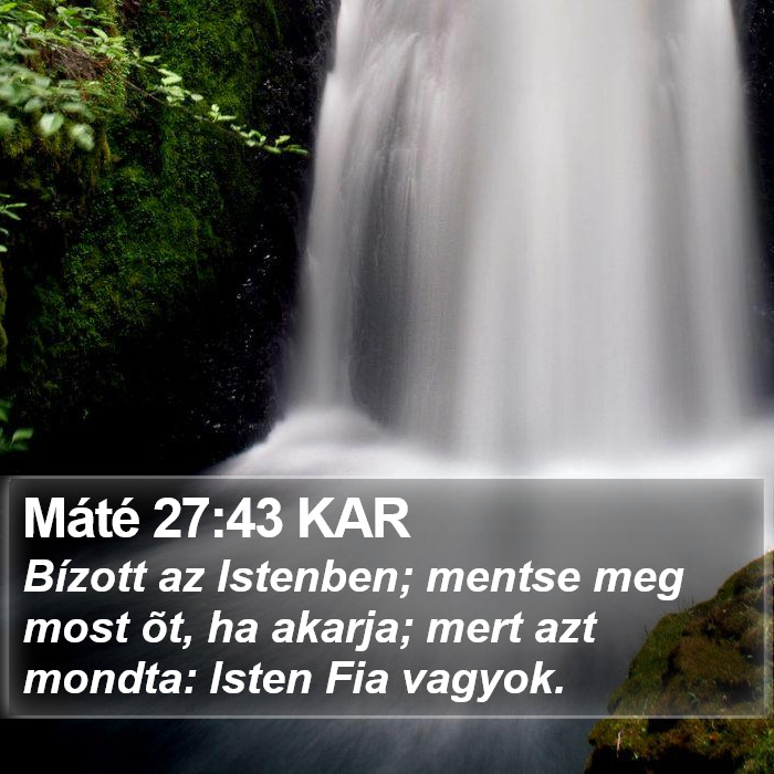 Máté 27:43 KAR Bible Study