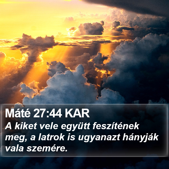 Máté 27:44 KAR Bible Study