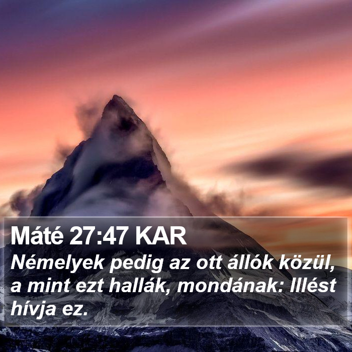 Máté 27:47 KAR Bible Study