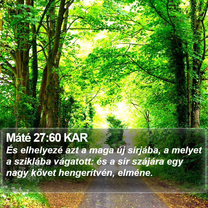 Máté 27:60 KAR Bible Study