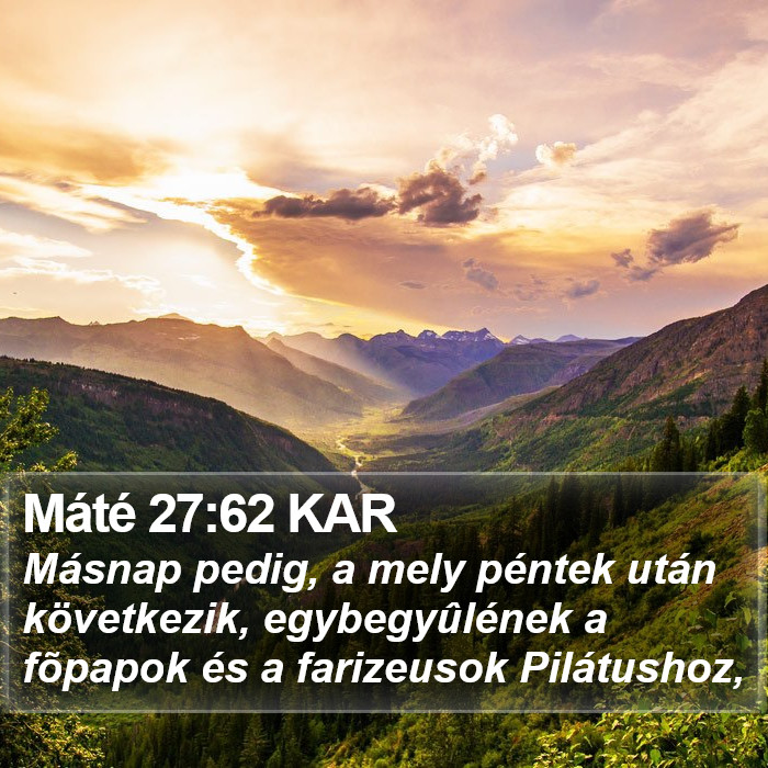 Máté 27:62 KAR Bible Study