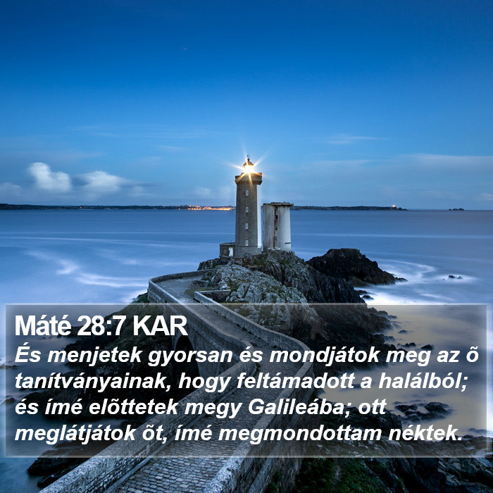 Máté 28:7 KAR Bible Study