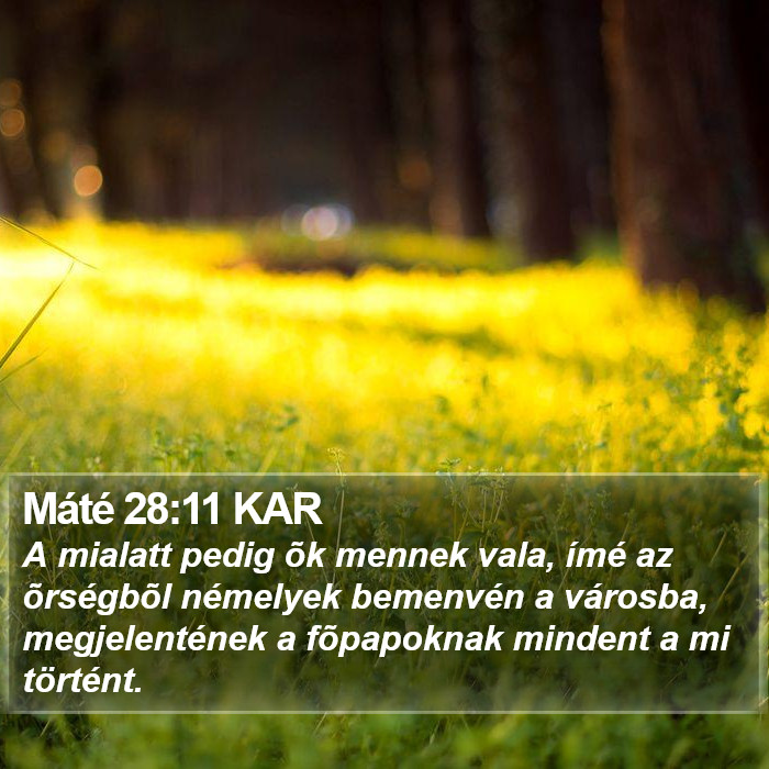 Máté 28:11 KAR Bible Study