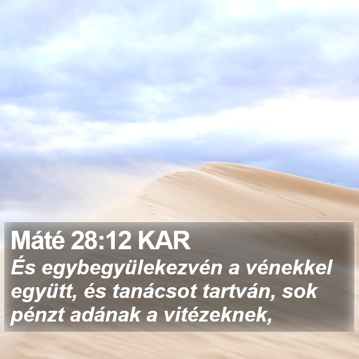 Máté 28:12 KAR Bible Study