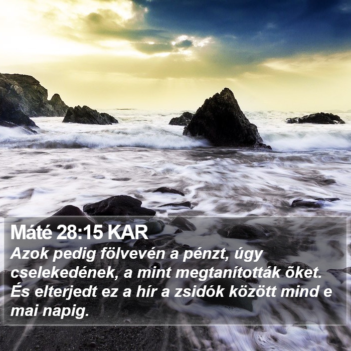 Máté 28:15 KAR Bible Study